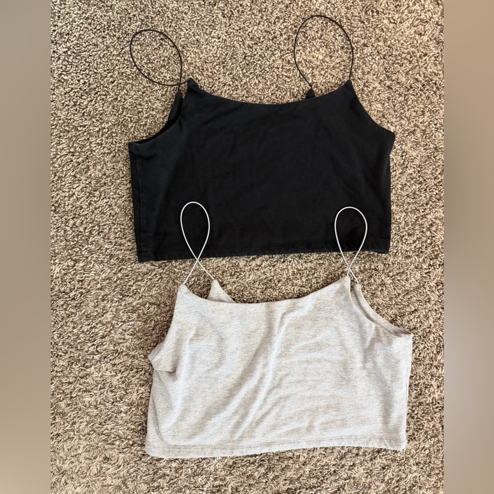 Victoria's Secret Black and Gray Camisoles